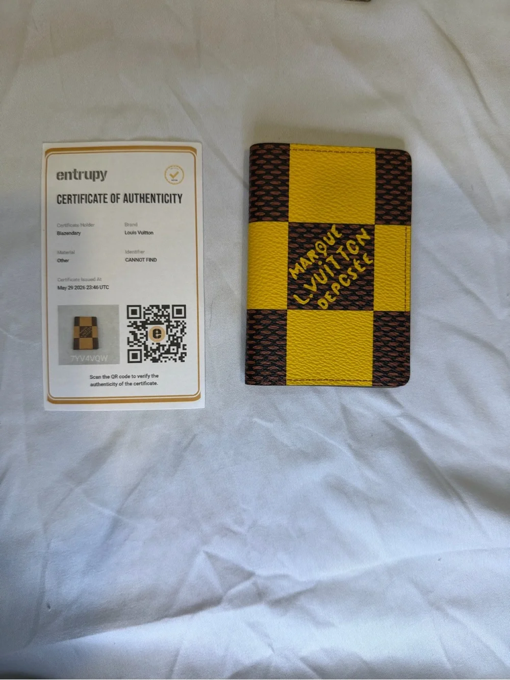 Louis Vuitton Pocket Organizer Wallet Damier Pop Yellow Juane Mat N40596